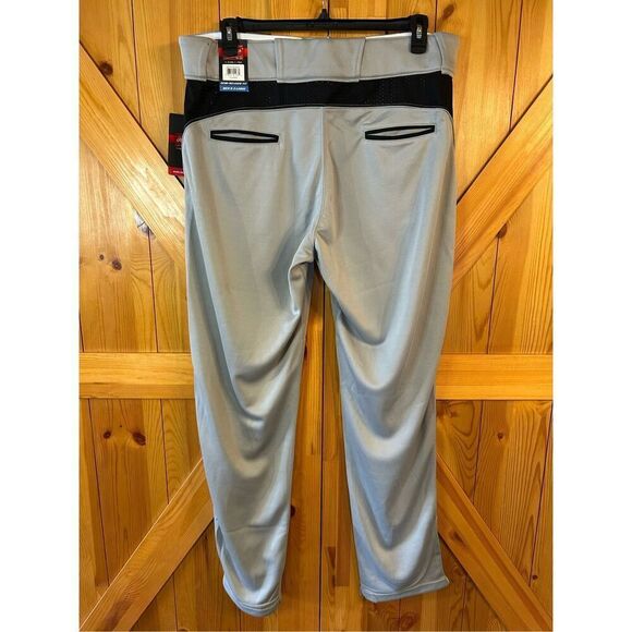 Rawlings Semi-Relaxed Fit Baseball Pants Men's Size XL Gray Black nwt (0985) - Picture 4 of 8
